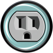 Load image into Gallery viewer, 0G Frowning Plug OutletBlack Acrylic Saddle Plug Set by Onyx O