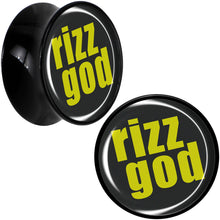 Load image into Gallery viewer, RIZZ GOD Black Acrylic Saddle Plug Set by Onyx O