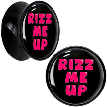 Load image into Gallery viewer, RIZZ ME UP Black Acrylic Saddle Plug Set by Onyx O