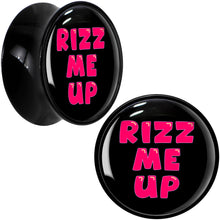 Load image into Gallery viewer, RIZZ ME UP Black Acrylic Saddle Plug Set by Onyx O