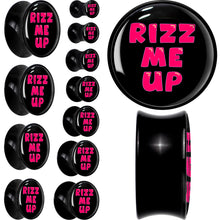 Load image into Gallery viewer, RIZZ ME UP Black Acrylic Saddle Plug Set by Onyx O