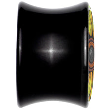 Load image into Gallery viewer, Blossom Creation Yellow Sunflower Black Acrylic Saddle Plug Set by Onyx O