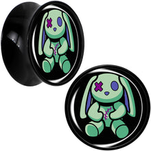 Load image into Gallery viewer, Zombie Bunny Black Acrylic Saddle Plug Set by Onyx O