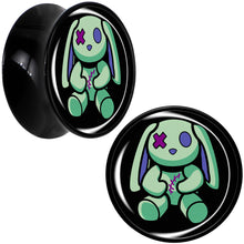 Load image into Gallery viewer, Zombie Bunny Black Acrylic Saddle Plug Set by Onyx O