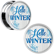 Load image into Gallery viewer, Hello Winter Snowflake Screw Fit Plug Set Sizes 8mm to 20mm