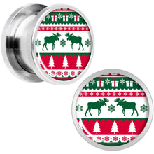 Load image into Gallery viewer, Ugly Christmas Sweater Screw Fit Plug Set Sizes 6mm to 20mm