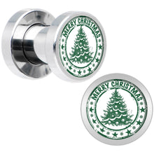 Load image into Gallery viewer, Merry Christmas Tree Screw Fit Plug Set Sizes 5mm to 20mm