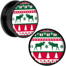 Load image into Gallery viewer, Ugly Christmas Sweater Black Screw Fit Plug Set Sizes 6mm to 20mm