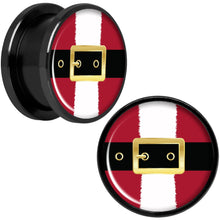 Load image into Gallery viewer, Christmas Santa Suit Black Screw Fit Plug Set Sizes 5mm to 20mm
