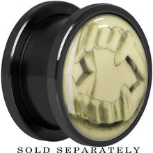 Load image into Gallery viewer, Fearsome Fangs Glow in the Dark Screw Fit Plug in Titanium