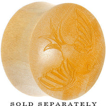 Load image into Gallery viewer, Organic Crocodile Wood Sailor's Swallow Bird Saddle Plug