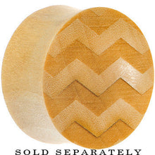 将图片加载到图库查看器,Organic Crocodile Wood Chevron Pattern Saddle Plug