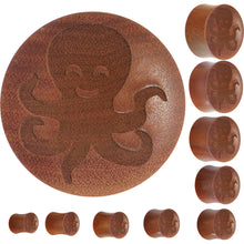Load image into Gallery viewer, Organic Sawo Wood Sea Octopus Saddle Plug