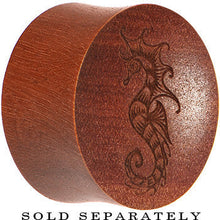 Load image into Gallery viewer, Organic Sawo Wood Sultry Seahorse Saddle Plug