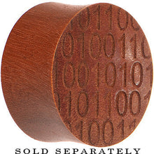 将图片加载到图库查看器,Organic Sawo Wood Binary Code Saddle Plug