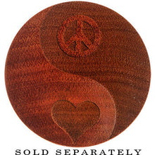 Load image into Gallery viewer, Organic Sawo Wood Yin-Yang Peace-Love Saddle Plug