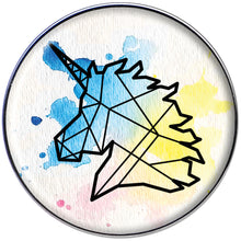 Load image into Gallery viewer, 16G 1/4 Watercolor Geometric Unicorn Tragus Cartilage Earring