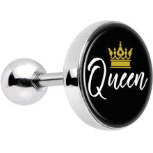 Load image into Gallery viewer, 16G 1/4 Queen Crown Tragus Cartilage Earring