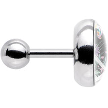 Load image into Gallery viewer, 16G 1/4 Floral Peace Sign Tragus Cartilage Earring