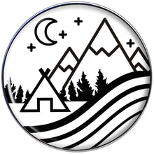 Load image into Gallery viewer, 16G 1/4 Camping in the Mountains Tragus Cartilage Earring