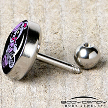 Load image into Gallery viewer, 16G 1/4 Attitude Teddy Bear Tragus Cartilage Earring by Onyx O