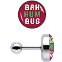 Load image into Gallery viewer, 16G 1/4 Bah Humbug Holiday Grouch Tragus Cartilage Earring by Onyx O
