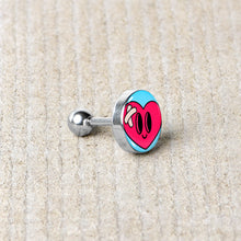 Load image into Gallery viewer, 16G 1/4 Heartbreak Bandaged Heart Cartilage Tragus Earring by Onyx O