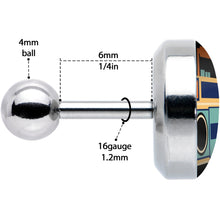 Load image into Gallery viewer, 16G 1/4 Retro Boombox Cartilage Tragus Earring by Onyx O
