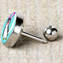 Load image into Gallery viewer, 16G 1/4 Bunny Penguin Cartilage Tragus Earring by Onyx O