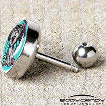 将图片加载到图库查看器,16G 1/4 Heavy Metal Kitty Cat Tragus Cartilage Earring by Onyx O