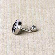 将图片加载到图库查看器,16G 1/4 Cute Kitty Cat Yin Yang Cartilage Tragus Earring by Onyx O