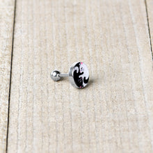 将图片加载到图库查看器,16G 1/4 Cute Kitty Cat Yin Yang Cartilage Tragus Earring by Onyx O