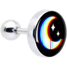 Load image into Gallery viewer, 16G 1/4 Chromatic Moon Tragus Cartilage Earring by Onyx O