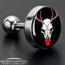 Load image into Gallery viewer, 16G 1/4 Holiday Dead Nosed Reindeer Tragus Cartilage Earring by Onyx O