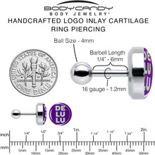 将图片加载到图库查看器,16G 1/4 Word DELULU Tragus Cartilage Earring by Onyx O