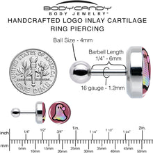 Load image into Gallery viewer, 16G 1/4 Disco Spirit Ghost Tragus Cartilage Earring by Onyx O