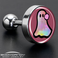 Load image into Gallery viewer, 16G 1/4 Disco Spirit Ghost Tragus Cartilage Earring by Onyx O