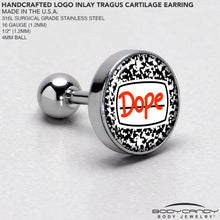 将图片加载到图库查看器,16G 1/4 Dope Composition Notebook Tragus Cartilage Earring by Onyx O