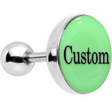 Load image into Gallery viewer, Custom Personalized Glow in the Dark Name Tragus Cartilage Earring