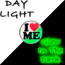 Load image into Gallery viewer, 16G 1/4 Glow in the Dark I Love Me Cartilage Tragus Earring