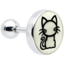 将图片加载到图库查看器,16G 1/4 Glow in the Dark Kitty Cat Tragus Cartilage Earring by Onyx O