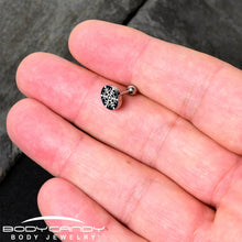 Load image into Gallery viewer, Glow in the Dark Holiday Snowflake Tragus Cartilage Earring by Onyx O