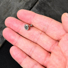 Load image into Gallery viewer, 16G 1/4 Glow in the Dark Heart Spider Web Cartilage Tragus Earring