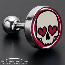 Load image into Gallery viewer, 16G Valentine Heart Skull Tragus Cartilage Earring