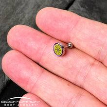 将图片加载到图库查看器,16G 1/4 Yellow Slice of Lemon Tragus Cartilage Earring by Onyx O