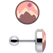 Load image into Gallery viewer, 16G 1/4 Mountain Sunrise Tragus Cartilage Earring by Onyx O