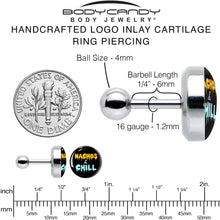 Load image into Gallery viewer, Nachos and Chill Tragus Cartilage Earring by Onyx O