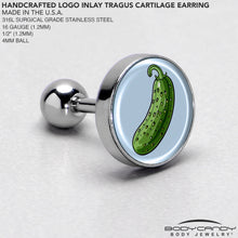 将图片加载到图库查看器,Green Pickle Tragus Cartilage Earring by Onyx O