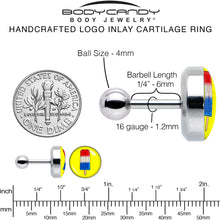 Load image into Gallery viewer, 16G 1/4 Popsicle Treat Cartilage Tragus Earring by Onyx O