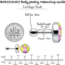 Load image into Gallery viewer, 16G 1/4 Cool Shades Bunny Cartilage Tragus Earring by Onyx O